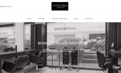 Diseño web de peluquería en Barcelona